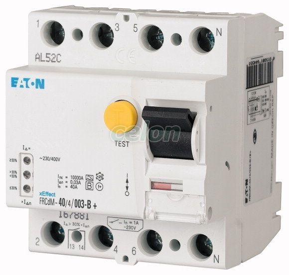 Digital Residual Current Circuit Breaker Frc, Type G/Bfq, 4Poles, Idn