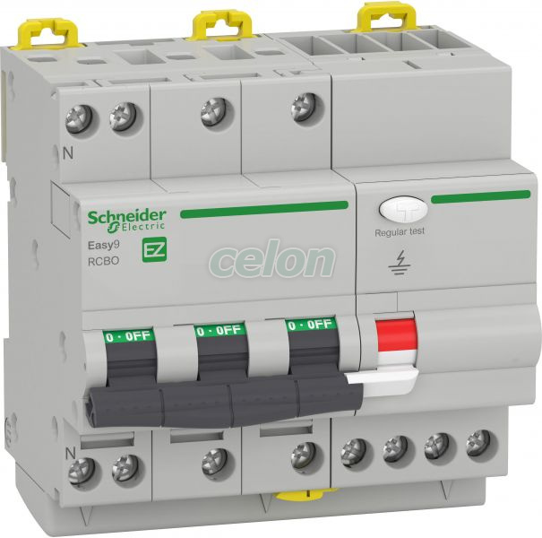 Easy9 Intrerupator Automat Diferential RCBO 3P+N C 25A 30mA 4.5kA