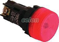 Piros jelzőlámpa műanyag peremmel 220V leddel, Automatizálás és vezérlés, Müködtető- és jelzőkészülékek, Fém nyomógombok, kapcsolók, jelzőlámpák Ø22, Jelzőlámpák Ø22, Noratex