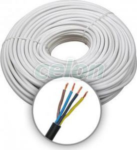 H05VV-F (MT) 4G1 Fehér, Kábelek és vezetékek, PVC szigetelésű tömlővezetékek, MT / H05VV-F / A05VV-F, MT / H05VV-F, Cabels