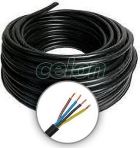 H05RR-F (GT) 4G0.75 fekete, Kábelek és vezetékek, Gumi szigetelésű és köpenyű kábelek, GT / H05RR-F, Cabels