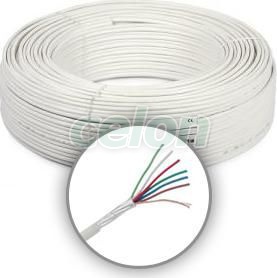 AlarmCable 6x0.22 Fehér, Kábelek és vezetékek, Riasztó és tűzjelző kábelek, Alarm Cable, Cabels