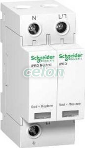 Descărcător de supratensiuni modular 1P+N 8 kA Iprd8 A9L08500  - Schneider Electric, Aparataje modulare, Protectie impotriva supratensiunilor, Schneider Electric