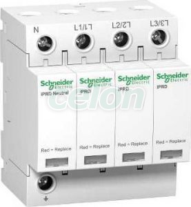 Descărcător de supratensiuni modular 3P+N 20 kA Iprd20 A9L20600  - Schneider Electric, Aparataje modulare, Protectie impotriva supratensiunilor, Schneider Electric