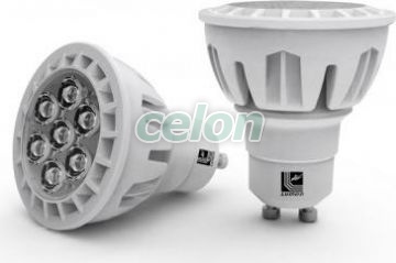 Power Ledes izzó Szabályozható GU10 5W Meleg Fehér 3000k 230V - Lumen, Fényforrások, LED fényforrások, GU10 LED izzók, Lumen