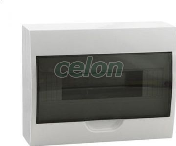 EASY9 Kiselosztó, 18 modul, PE+N sínnel, füstszínű ajtóval, falon kívüli EZ9E118S2S - Schneider Electric, Energiaelosztás és szerelés, Ipari és lakáselosztók, Moduláris lakáselosztók, Schneider Electric