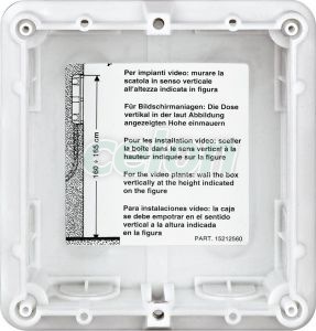 Sfera - 1 Module Flush Mounted Box - Allmetal 350010-Bticino, Alte Produse, Bticino, VIDEO ENTRY PHONES 2 WIRES, Bticino