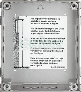 Sfera - 1 Module Tearproof Box - Allmetal 350110-Bticino, Alte Produse, Bticino, VIDEO ENTRY PHONES 2 WIRES, Bticino