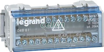 Repartitor Bipolar 40A 004881-Legrand, Aparataje modulare, Accesorii, Alte accesorii, Legrand