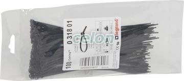 Colring Collier Noir 2.4X140 031801-Legrand, Alte Produse, Legrand, Auxiliare și aplicații industriale, Coliere Colring, Legrand