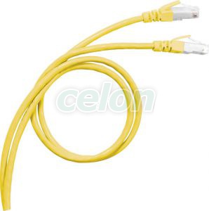 Cord C6A S/Ftp Pvc Yellow 1M 051780-Legrand, Materiale si Echipamente Electrice, Cablare structurata, Cablare structurată - Legrand, Patch-corduri Legrand, Legrand