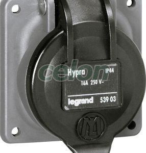 Hypra Beépíthető Háztartási Aljzat 250V16A 2P+E Ip44 053903-Legrand, Egyéb termékek, Legrand, Segédanyagok és ipari alkalmazások, Hypra ipari csatlakozórendszer, Legrand