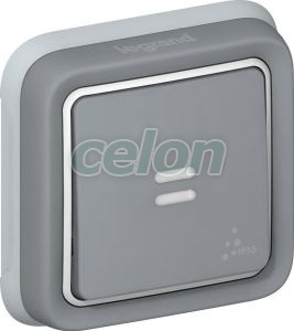 Plexo Ip55 Buton Comut 10A Gri 069821-Legrand, Alte Produse, Legrand, Aparataje, Aparataje etanșe Plexo IP55, Legrand