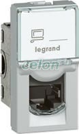 Rj45 C6A Utp 1 M Alu Mosaic 079471-Legrand, Energiaelosztás és szerelés, Hang, adat és képátviteli rendszerek, Hang-, adat- és képátviteli rendszerek - Legrand, Legrand RJ45 csatlakozóaljzatok, Legrand
