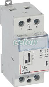 Cx3 Moduláris Kontaktor 63A 24V 2Z - Karral 412516-Legrand, Moduláris készülékek, Installációs kontaktorok, Legrand