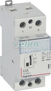 Cx3 Moduláris Kontaktor 63A 230V 2Ny - Karral 412548-Legrand, Moduláris készülékek, Installációs kontaktorok, Legrand