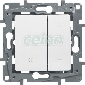 Variator cu buton 400W NILOE Alb 665115-Legrand, Prize - Intrerupatoare, Gama Niloe - Legrand, Aparataje Niloe Alb, Legrand
