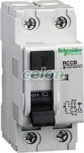 Siguranta automata cu protectie diferentiala Id rccb 2P 25A 30 mA 4.5 kA 23009 - Schneider Electric, Aparataje modulare, Aparataj de protectie diferentiala, Aparataj de protectie diferentiala, Schneider Electric