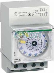 Temporizator orar mecanic modular Ih 24 h +7j 1+1c arm ACTI 9 15366 - Schneider Electric, Aparataje modulare, Programatoare modulare, Schneider Electric