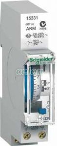 Temporizator orar mecanic modular Ihh 7j 1c arm 16 A ACTI 9 15331  - Schneider Electric, Aparataje modulare, Programatoare modulare, Schneider Electric