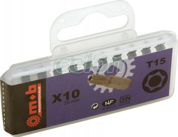 Set 10 bituri pentru locas Tamper Torx 1/4” - TTX10 - L: 25 mm Nr.buc.: 10. - Mob-Ius, Casa si Gradina, Scule Electrice si Scule de Mana, Surubelnite si bituri, Bituri, Set bituri, Mob