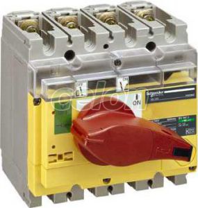 Interpact INV250 4P piros kar+sárga homloklap, Automatizálás és vezérlés, Szakaszolókapcsolók és átkapcsoló rendszerek, Szakaszolókapcsolók, Schneider Electric