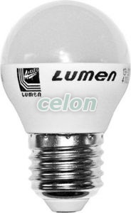 Bec Power Led Sferic E27 6W Mat Alb 4000k 230V - Lumen, Surse de Lumina, Lampi si tuburi cu LED, Becuri LED sferic, Lumen