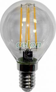 Ledes izzó COG Gömb formájú E14 4W Átlátszó Meleg Fehér 2800k 230V - Lumen, Fényforrások, LED fényforrások és fénycsövek, LED kisgömb izzók, Lumen
