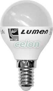 Bec Power Led Sferic Dimabil E14 6W Mat Alb Cald 3000k 230V - Lumen, Surse de Lumina, Lampi si tuburi cu LED, Becuri LED sferic, Lumen
