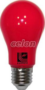 Ledes izzó Para E27 7W Piros 230V - Lumen, Fényforrások, LED fényforrások és fénycsövek, LED normál izzók, Lumen