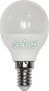 Bec Power Led Sferic E14 5W Mat Alb Cald 3000k 230V - Lumen, Surse de Lumina, Lampi si tuburi cu LED, Becuri LED sferic, Lumen