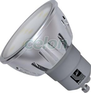 Ledes izzó SMD GU10 7W Hideg fehér 6200k 230V - Lumen, Fényforrások, LED fényforrások és fénycsövek, GU10 LED izzók, Lumen