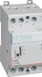 Cx3 Moduláris Kontaktor 40A 230V 3Z - Karral 412549-Legrand, Moduláris készülékek, Installációs kontaktorok, Legrand