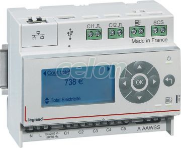 Energies Counter 412000-Legrand, Aparataje modulare, Contoare electrice, Contoare electrice modulare, Legrand