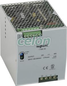 Sw P-Supp 3X380-500V 24Vdc960W 146636-Legrand, Automatizálás és vezérlés, PLC és egyéb vezérlők, Tápegységek és transzformátorok, Legrand