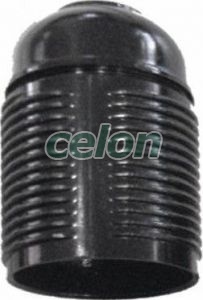 Menetes szárra (M10) szerelhető foglalat E27 Bakelit Fekete 00-863-NEGRU  - Adeleq, Segédanyagok, Tartozékok, Foglalatok, Adeleq