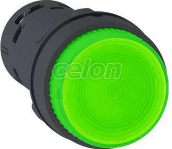 Buton Cu Rev,Ilum,Verde,24V,1Nd, Automatizari Industriale, Butoane, Comutatoare, Lampi, cutii cu butoane si joystickuri, Butoane, selectoare si lampi din metal Ø22, Butoane Ø22, Schneider Electric