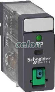 Zelio RXG Interfész relé, 1CO, 10A, 24VDC, tesztgomb, LED, Automatizálás és vezérlés, PLC és egyéb vezérlők, Vezérlőmodulok - Zelio Logic, Schneider Electric
