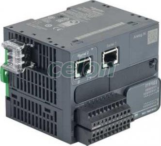 Modicon M221 gépvezérlő PLC, 16 I/O, tranzisztor (source) kimenet, RS232/RS485, RS485, 24 VDC, könyv formátum, Automatizálás és vezérlés, PLC és egyéb vezérlők, Modicon, Schneider Electric