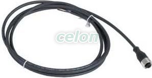 Female, M12, 4Pin, Straight Prewired Con, Automatizari Industriale, Senzori Fotoelectrici, proximitate, identificare, presiune, Conectori si accesorii pentru senzori, Telemecanique