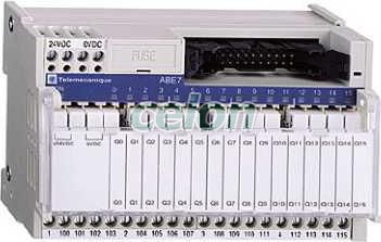 Modicon ABE7 elosztóblokk, 5 mm 1NO EMR relés, 16ki digitális csatorna, ABR7S11 relével, Automatizálás és vezérlés, PLC és egyéb vezérlők, Modicon I / O interfész vezérlők, Schneider Electric