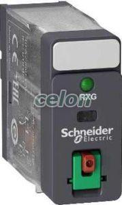 Zelio RXG Interfész relé, 1CO, 10A, 24VAC, tesztgomb, LED, Automatizálás és vezérlés, PLC és egyéb vezérlők, Vezérlőmodulok - Zelio Logic, Schneider Electric