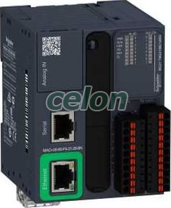 Modicon M221 gépvezérlő PLC, 16 I/O, relé kimenet, RS232/RS485, Ethernet Modbus TCP/IP, 24 VDC, könyv formátum, rugós, Automatizálás és vezérlés, PLC és egyéb vezérlők, Modicon, Schneider Electric