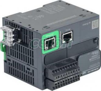 Modicon M221 gépvezérlő PLC, 16 I/O, relé kimenet, RS232/RS485, Ethernet Modbus TCP/IP, 24 VDC, könyv formátum, Automatizálás és vezérlés, PLC és egyéb vezérlők, Modicon, Schneider Electric