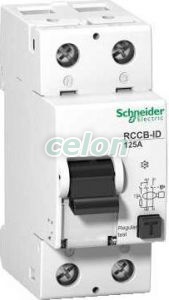 RCCB-ID 125 A áram-védőkapcsoló, A osztály, 2P, 125A, 30mA 16970 - Schneider Electric, Moduláris készülékek, Áramvédő kapcsolók, Áramvédő kapcsolók, Schneider Electric