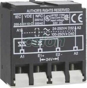 Interface modul 24VDC, Automatizálás és vezérlés, Védelmi relék és kontaktorok, Kontactor kiegészítők, Schneider Electric