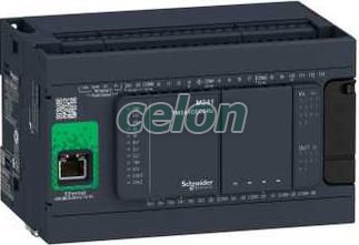 Modicon M241 gépvezérlő PLC, 24 I/O, relé kimenet, RS232/RS485, RS485, Ethernet Modbus TCP/IP, 100…230VAC, Automatizálás és vezérlés, PLC és egyéb vezérlők, Modicon, Schneider Electric