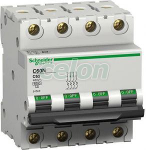 Schneider c60n kismegszakító 4p 50a 6ka c - 4 pólusú kismegszakítók - SE24368 - Schneider Electric, Moduláris készülékek, Kismegszakítók, Schneider Electric