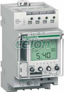 Temporizator orar digital modular Ihp + 1c ACTI 9 CCT15451  - Schneider Electric, Aparataje modulare, Programatoare modulare, Schneider Electric