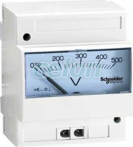 Voltmetru analogic modular vlt - 0...500 v  AC, Aparataje modulare, Aparate de măsură modulare, Schneider Electric